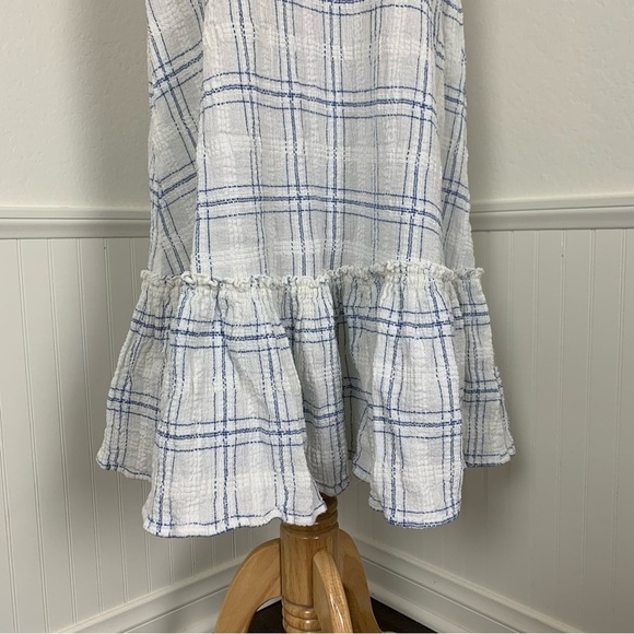 Antik Batik Tony Long Dress maxi dress ruffled plaid white Size XS Anthropologie - Picture 8 of 13